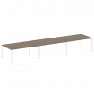Metal System Quattro Переговорный стол (3 столешницы) на П-оразном м/к 50БП.ПРГ-3.5 Вяз Благородный/