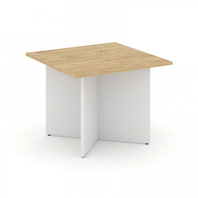 Style Project Стол переговорный квадрат. SN-D.SPRG-003 Тиквуд Светлый/Белый 980*980*750