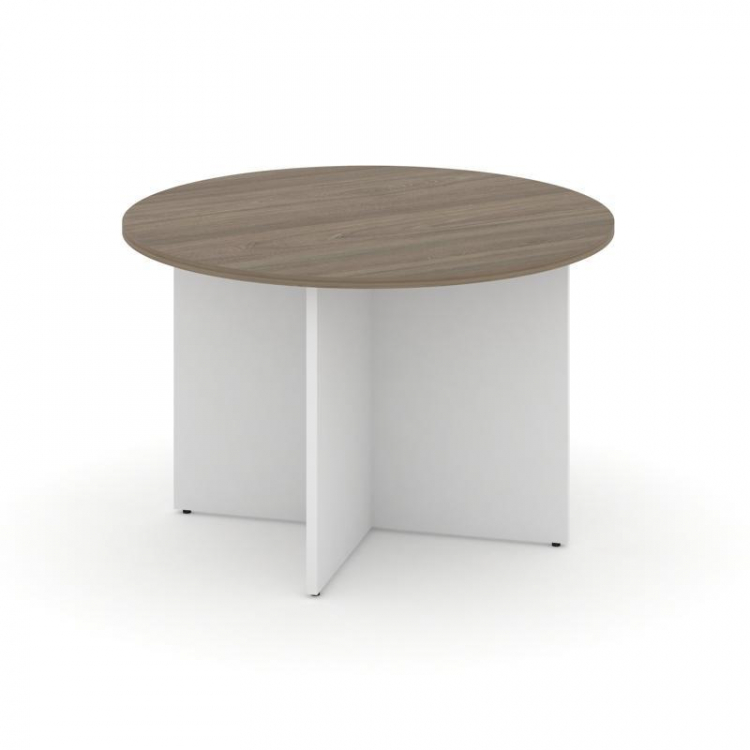 Style Project Стол переговорный кругл. SN-D.SPRG-004 Вяз Благородный/Белый 1180*1180*750