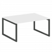 Metal System Quattro Переговорный стол (1 столешница) на О-образном м/к 50БО.ПРГ-1.4 Белый/Металл Ан