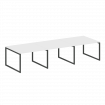 Metal System Quattro Перег. стол (3 столешницы) на О-оразном м/к 40БО.ПРГ-3.2 Белый/Металл Антрацит