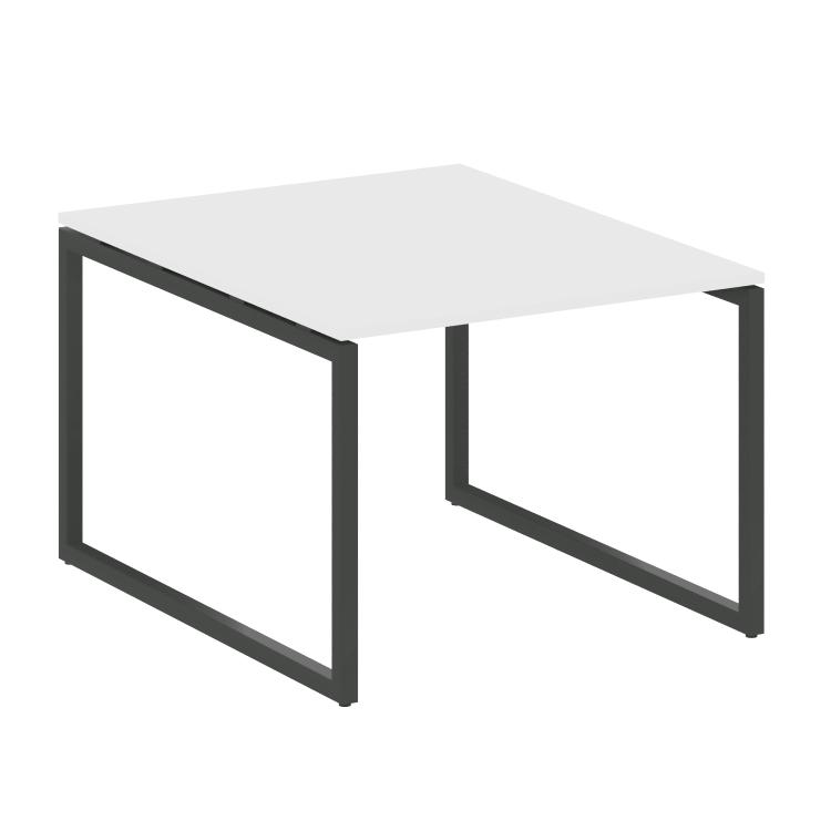 Metal System Quattro Перег. стол (1 столешница) на О-образном м/к 40БО.ПРГ-1.1 Белый/Металл Антрацит