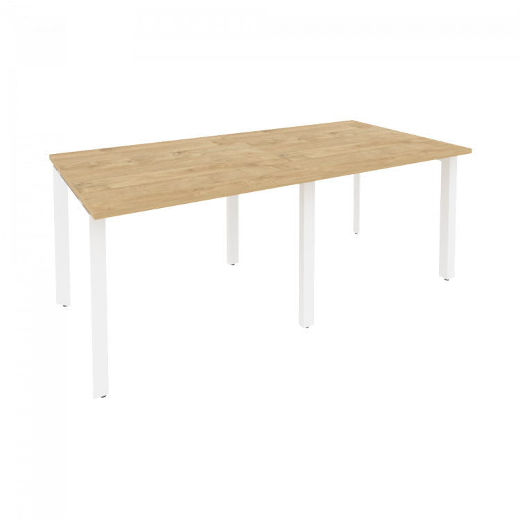 Onix Стол переговорный O.MP-PRG-2.1 Тиквуд Светлый/Металл Белый 1960*980*750