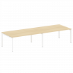 Metal System Quattro Переговорный стол (2 столешницы) на П-образном м/к 50БП.ПРГ-2.5 Акация Лорка/Ме