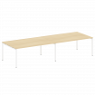 Metal System Quattro Переговорный стол (2 столешницы) на П-образном м/к 40БП.ПРГ-2.5 Акация Лорка/Ме