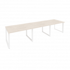 Onix Стол переговорный O.MO-PRG-3.2 Денвер Светлый/Металл Белый 3540*980*750