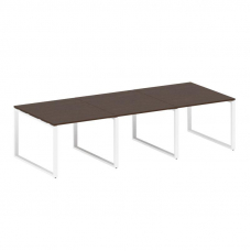 Metal System Переговорный стол (3 столешницы) на О-оразном м/к БО.ПРГ-3.1 Венге Цаво/Металл Белый 30