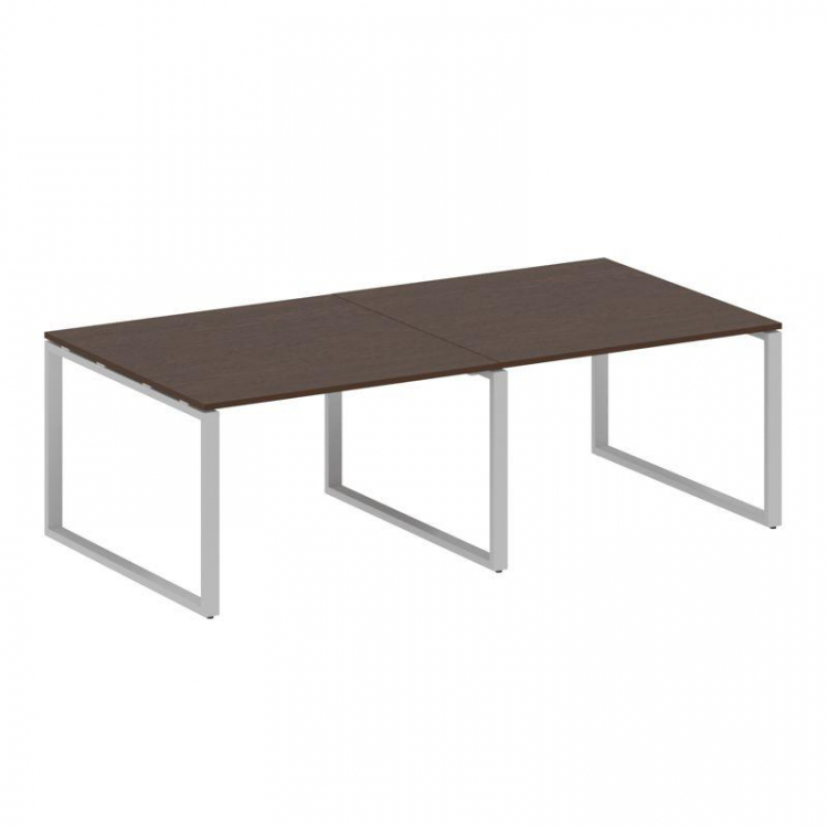 Metal System Переговорный стол (2 столешницы) на О-образном м/к БО.ПРГ-2.2 Венге Цаво/Металл Серый 2