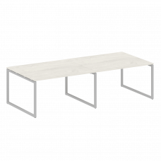 Metal System Quattro Перег. стол (2 столешницы) на О-образном м/к 40БО.ПРГ-2.3 Дуб Наварра/Металл Се