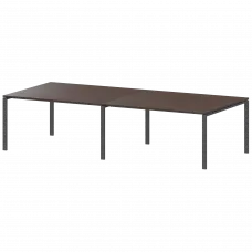 Стол на металлокаркасе для заседаний АМП-320 Дуб венге/Антрацит 3200x1236x760 Арго-М