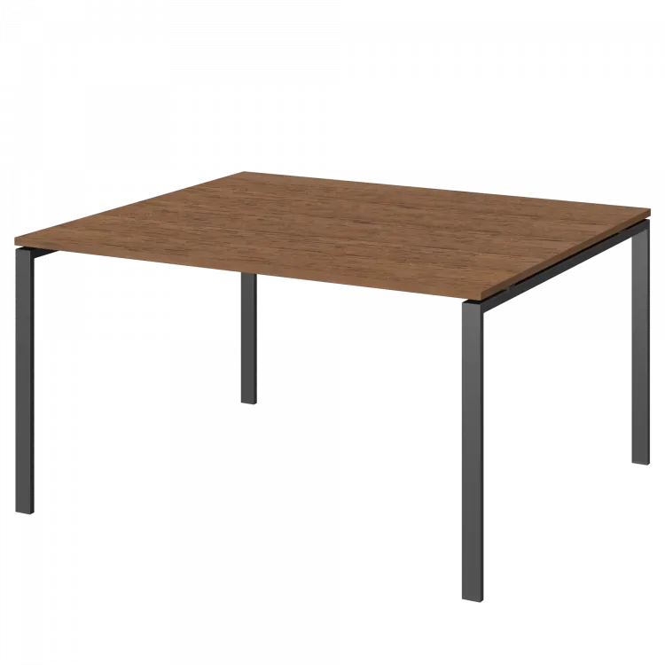 Стол переговорный на металлокаркасе АМП-003.123 Орех/Антрацит 1400x1236x760 Арго-М