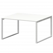 Стол переговорный на металлокаркасе СМСП-О-16.123.Пр25 Белый/Белый 1600x1236x750 Смарт