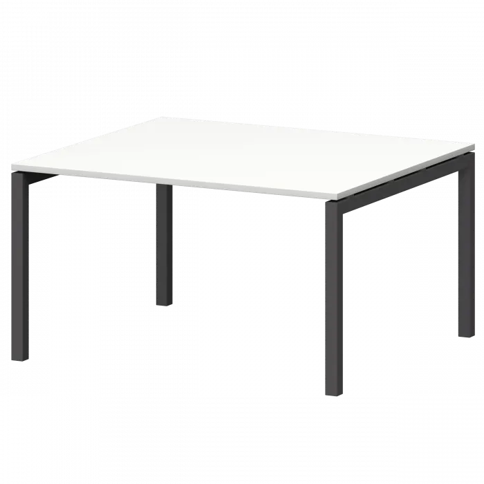 Стол переговорный на металлокаркасе СМСП-П-12.123.Пр50 Белый/Антрацит 1200x1236x750 Смарт