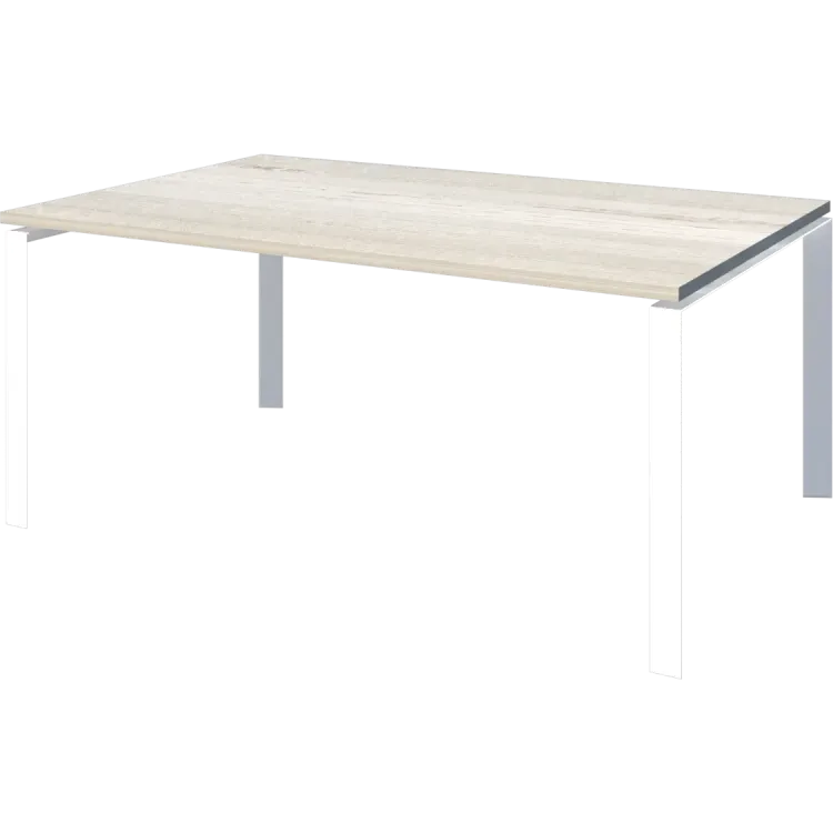 Стол переговорный на металлокаркасе НТМП.П-160.11 Сосна винтер/Белый 1600x1100x750 Аргентум-МП