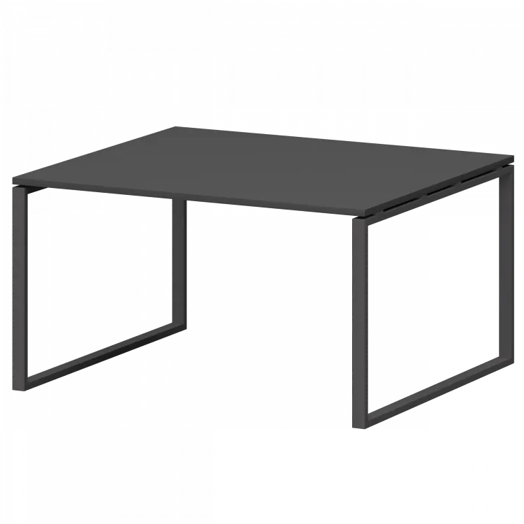 Стол переговорный на металлокаркасе СМСП-О-14.123.Пр25 Графит/Антрацит 1400x1236x750 Смарт