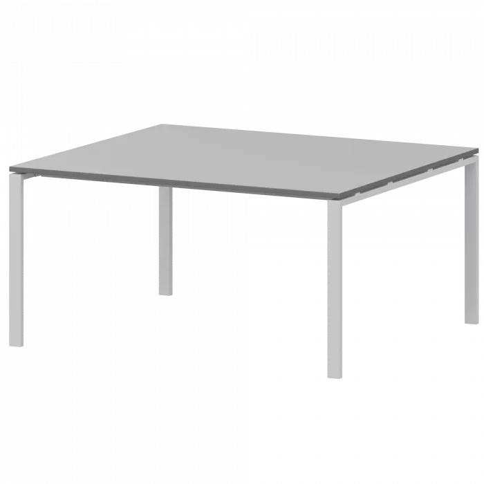 Стол переговорный на металлокаркасе АМП-003.123 Серый/Белый 1400x1236x760 Арго-М