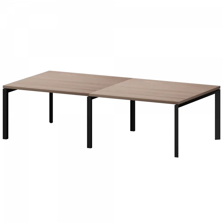 Стол переговорный на металлокаркасе КТМ-28.14.38 Темный шимо 2800x1400x750 Акцент