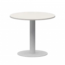 Стол круглый АМ-Д90 Ясень шимо/Белый 900x900x750 Арго-М