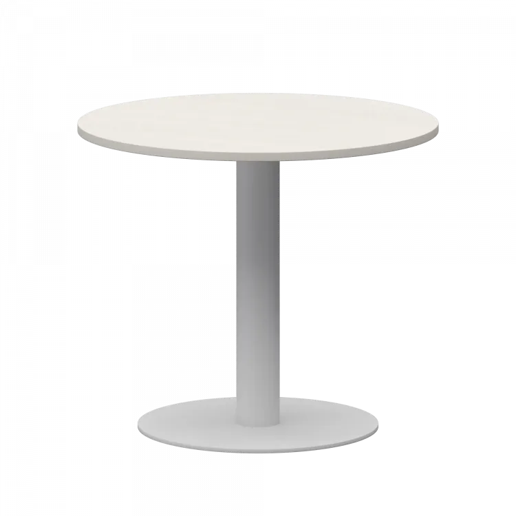 Стол круглый АМ-Д90 Ясень шимо/Белый 900x900x750 Арго-М