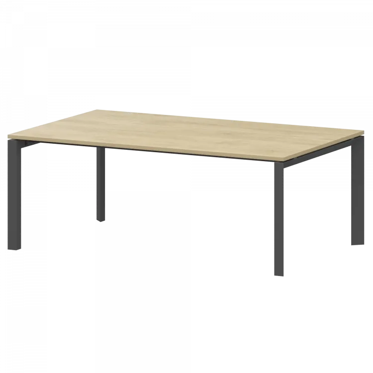 Стол переговорный на металлокаркасе НТМП.П.200.11 Баттл Рок/Антрацит 2000x1100x750 Аргентум-МП