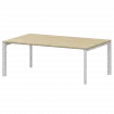 Стол переговорный на металлокаркасе НТМП.П.180.11 Баттл Рок/Белый 1800x1100x750 Аргентум-МП