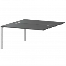 Модуль двойной на 2 рабочих места АМБЭ-003 Антрацит/Белый 1400x1496x760 Арго-М