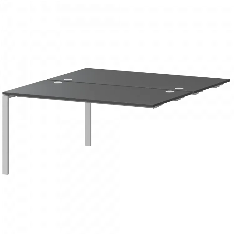 Модуль двойной на 2 рабочих места АМБЭ-003 Антрацит/Белый 1400x1496x760 Арго-М