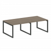 Metal System Quattro Переговорный стол (2 столешницы) на О-образном м/к 50БО.ПРГ-2.2 Вяз Благородный