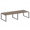 Metal System Переговорный стол (2 столешницы) на О-образном м/к БО.ПРГ-2.4 Вяз Благородный/Металл Ан
