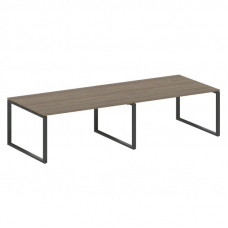 Metal System Переговорный стол (2 столешницы) на О-образном м/к БО.ПРГ-2.4 Вяз Благородный/Металл Ан