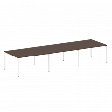 Metal System Quattro Переговорный стол (3 столешницы) на П-оразном м/к 40БП.ПРГ-3.3 Венге Цаво/Метал