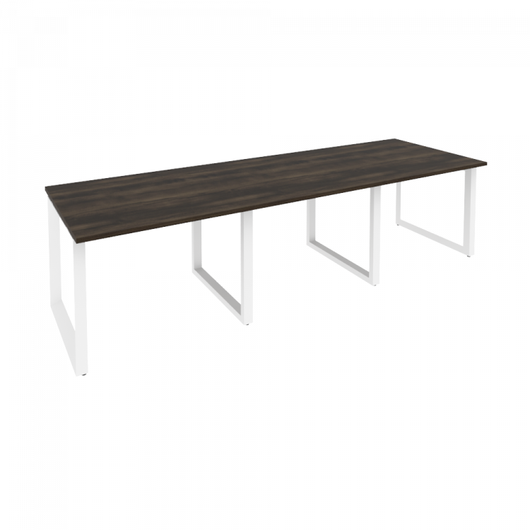 Onix Стол переговорный O.MO-PRG-3.1 Дуб Мали/Металл Белый 2940*980*750