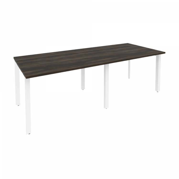 Onix Стол переговорный O.MP-PRG-2.2 Дуб Мали/Металл Белый 2360*980*750