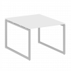 Metal System Quattro Перег. стол (1 столешница) на О-образном м/к 40БО.ПРГ-1.1 Белый/Металл Серый 10