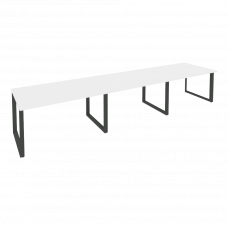 Onix Стол переговорный O.MO-PRG-3.3 Белый Бриллиант/Металл Антрацит 4140*980*750