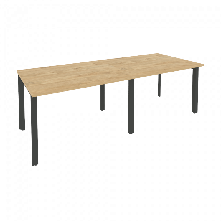 Onix Стол переговорный O.MP-PRG-2.2 Тиквуд Светлый/Металл Антрацит 2360*980*750