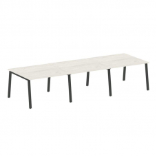 Metal System Переговорный стол (3 столешницы) на А-образном м/к БА.ПРГ-3.2 Дуб Наварра/Металл Антрац