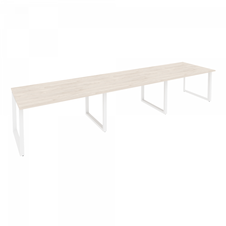 Onix Стол переговорный O.MO-PRG-3.3 Денвер Светлый/Металл Белый 4140*980*750