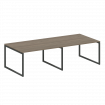 Metal System Quattro Перег. стол (2 столешницы) на О-образном м/к 40БО.ПРГ-2.3 Вяз Благородный/Метал