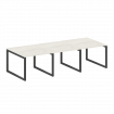Metal System Quattro Переговорный стол (3 столешницы) на О-оразном м/к 50БО.ПРГ-3.1 Дуб Наварра/Мета