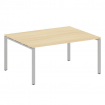 Metal System Переговорный стол (1 столешница) на П-образном м/к БП.ПРГ-1.4 Акация Лорка/Металл Серый