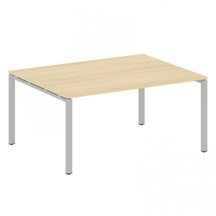 Metal System Переговорный стол (1 столешница) на П-образном м/к БП.ПРГ-1.4 Акация Лорка/Металл Серый