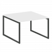 Metal System Quattro Перег. стол (1 столешница) на О-образном м/к 40БО.ПРГ-1.2 Белый/Металл Антрацит