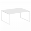 Metal System Quattro Перег. стол (1 столешница) на О-образном м/к 40БО.ПРГ-1.4 Белый/Металл Белый 16