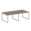 Metal System Quattro Переговорный стол (2 столешницы) на О-образном м/к 50БО.ПРГ-2.2 Вяз Благородный