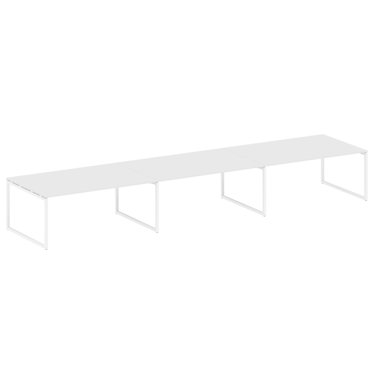Metal System Quattro Перег. стол (3 столешницы) на О-оразном м/к 40БО.ПРГ-3.5 Белый/Металл Белый 540