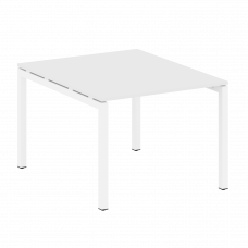 Metal System Quattro Переговорный стол (1 столешница) на П-образном м/к 50БП.ПРГ-1.1 Белый/Металл Бе