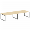 Metal System Quattro Перег. стол (2 столешницы) на О-образном м/к 40БО.ПРГ-2.5 Акация Лорка/Металл А