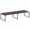 Metal System Переговорный стол (2 столешницы) на О-образном м/к БО.ПРГ-2.5 Венге Цаво/Металл Антраци