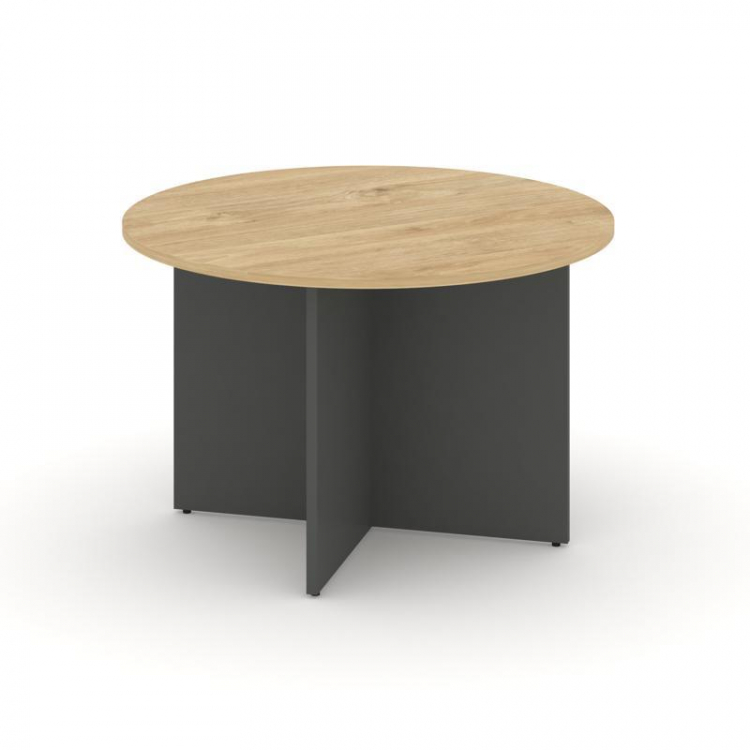 Style Project Стол переговорный кругл. SN-D.SPRG-004 Тиквуд Светлый/Антрацит 1180*1180*750